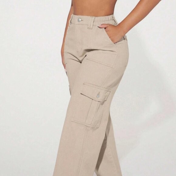 Petite Cargo Flap Pocket Jean - Picture 1 of 3